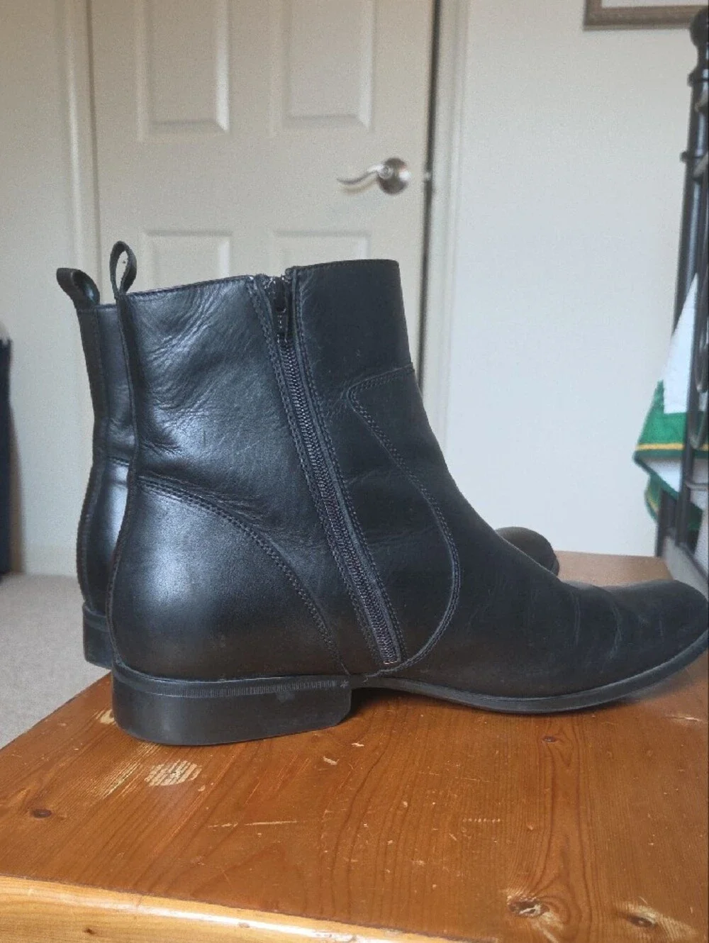 Rockport Black Leather Zip Chukka Boots